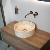 Waskom Loutro Louise S Rond 40x40x12 cm Marmer Sand Loutro - thumbnail