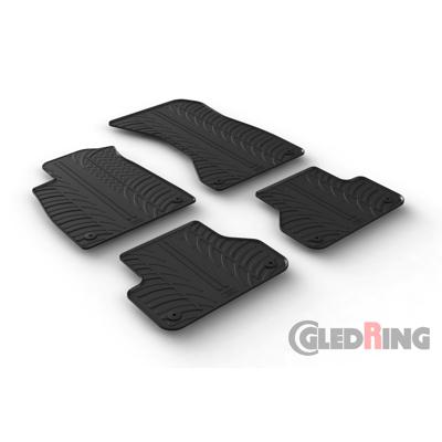 Rubbermatten passend voor Audi A5 Sportback 12/2016- (T-Design 4-delig + montageclips) GL0703