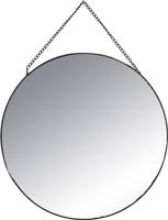 Atmosphera Wandspiegel set - 3 st - rond - zwart - metaal - thumbnail