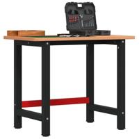 VidaXL Werkbank rechthoekig 100x60x81,5 cm massief beukenhout - thumbnail