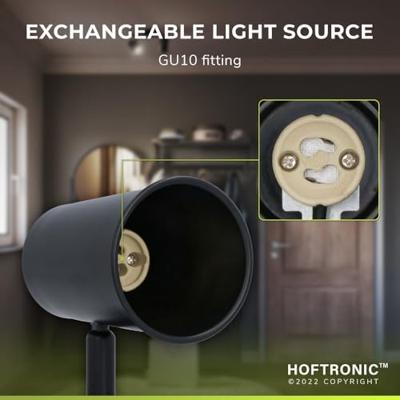 Riga - LED plafondlamp - 8 Watt 690 Lumen - 2 spots - 4000K Neutraal wit - Draaibaar en dimbaar - GU10 - Kantelbaar - Plafondspot - IP20 Voor binnen - Zwart