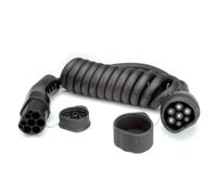 ROLINE Auto oplaadkabel Type2, 3-fase, 480VAC (3P+N+E), 16 A, 11 kW, spiraalkabel (bruikbaar 1,8m) - thumbnail