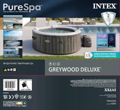 Intex Pure Spa Greywood Deluxe 4 persoons opblaasbare spa