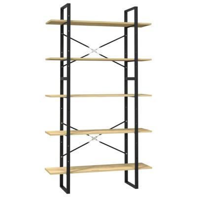 Boekenkast met 5 schappen 100x30x175 cm massief grenenhout
