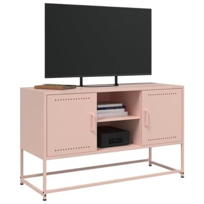 Tv-meubel 100,5x39x60,5 cm staal roze