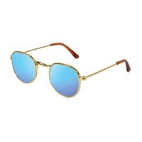 Heless Poppen zonnebril goud blauw gespiegeld - thumbnail