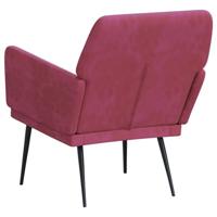 Fauteuil 62x79x79 cm fluweel wijnrood - thumbnail