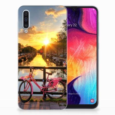 Samsung Galaxy A50 | Silliconen Back Cover | Amsterdamse Grachten