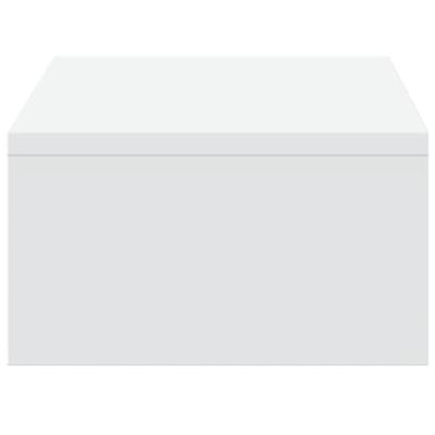 Monitorstandaard met lades 50x27x15 cm bewerkt hout wit - thumbnail