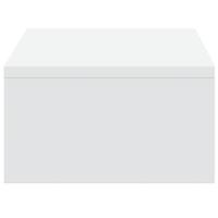 Monitorstandaard met lades 50x27x15 cm bewerkt hout wit - thumbnail