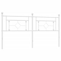 Hoofdbord 180 cm metaal wit - thumbnail