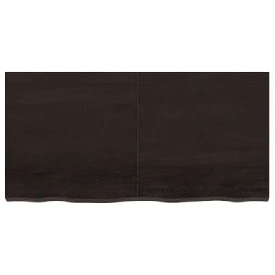 Wandschap 120x60x6 cm behandeld massief eikenhout donkergrijs Wandschap 120x60x6 cm behandeld massief eikenhout donkergrijs