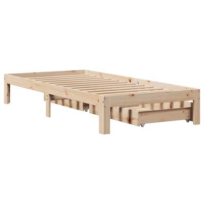 Bedframe met lades massief grenenhout 120x190 cm