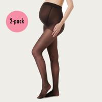 Noppies Zwangerschapspanty Positiepanty 20 Den Zwart 2-Pack - thumbnail