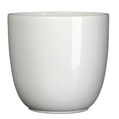 Bloempot Pot rond es/13 tusca 14 x 14.5 cm wit Mica - Mica decorations