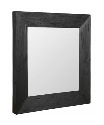 MUST Living Spiegel 'Lola' Hout, 100 x 100cm, kleur zwart