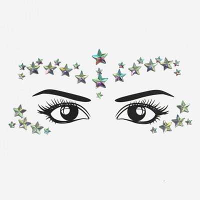 3 PC'S voorhoofd groene Masquerade make-up acryl gezicht sticker stijl: YT-51