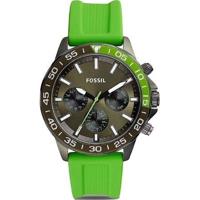 Fossil Bq2501 Bannon multifunctioneel horloge van zwart siliconen met labels - thumbnail