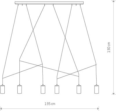 Lyora Kantoor hanglampImbria 6-lichts - 9675