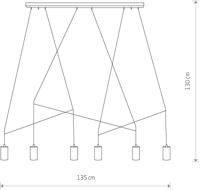 Lyora Kantoor hanglampImbria 6-lichts - 9675 - thumbnail