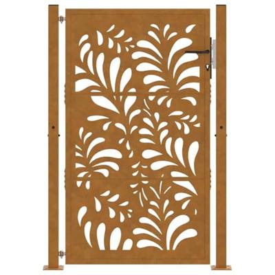 Poort met golfontwerp 105x155 cm weervast staal