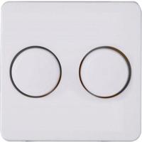 Enzo Kopp hk02 arctic wit afdekplaat + knop duo dimmer - 4621035 - thumbnail