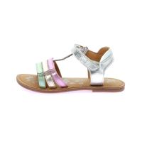 Leren kindersandalen Diamanto KICKERS® zilver - thumbnail