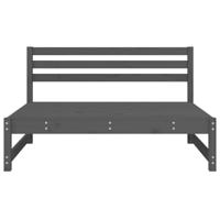 Tuinmiddenbank 120x80 cm massief grenenhout grijs - thumbnail