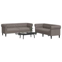 2-delige Loungeset stof taupe - thumbnail