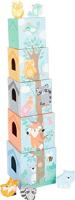 Small Foot - stapeltoren met bosdieren pastel, 10dlg. - thumbnail