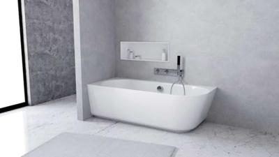 Ligbad Polysan Sussi Gegoten Marmer 160x70x49,5 cm Asymmetrisch Links Wit Polysan Ligbad Polysan Sussi Gegoten Marmer 160x70x49,5 cm Asymmetrisch Links Wit Polysan