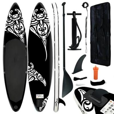 VidaXL Stand up paddleboardset opblaasbaar 320x76x15 cm zwart