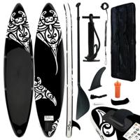 VidaXL Stand up paddleboardset opblaasbaar 320x76x15 cm zwart - thumbnail