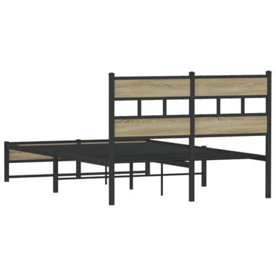 Bedframe zonder matras metaal sonoma eikenkleurig 120x200 cm Bedframe zonder matras metaal sonoma eikenkleurig 120x200 cm