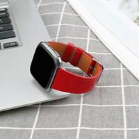 Fitbit Versa 1 / 2 & Lite leren bandje - Rood - thumbnail