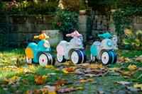 FALK - Strada peuterstep - stille wielen, directioneel stuur met claxon - Blauw en Geel - thumbnail