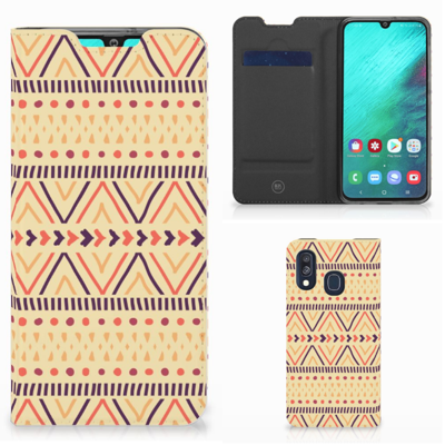 Samsung Galaxy A40 | Hoesje met Magneet | Aztec Yellow