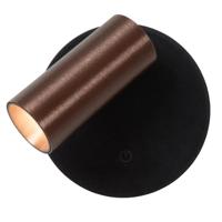 Lucide TONI - Oplaadbare Wandspot / Wandlamp - Accu/Batterij - Ø 8,1 cm - LED Dimb. - CCT - 1x2W 2700K/4000K - Magnetisch - Koffie - thumbnail