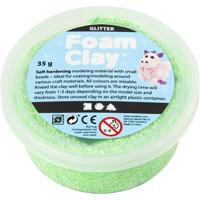 Foam Clay ®, glitter, groen, 35 gr/ 1 doosje - thumbnail