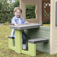 Smoby Life - Picknicktafel aanpasbaar aan Smoby-huizen - 2 banken - thumbnail