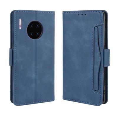 Portemonnee stijl huid voelen kalf patroon lederen draagtas voor Huawei mate 30 Pro met aparte kaartsleuf (blauw) Portemonnee stijl huid voelen kalf patroon lederen draagtas voor Huawei mate 30 Pro met aparte kaartsleuf (blauw)