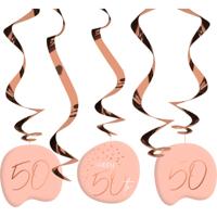 Hangdecoratie Elegant Blush 50 jaar - 5 Stuks - thumbnail