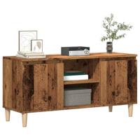 Tv-meubel 102x35x50 cm bewerkt hout oud houtkleurig - thumbnail