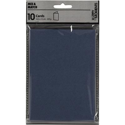 Creativ Company Kaarten blauw 10,5x15cm, 10st. - thumbnail