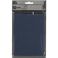 Creativ Company Kaarten, afmeting kaart 10,5x15 cm, 220 gr, blauw, 10 stuk/ 1 doos - thumbnail