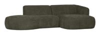 WOOOD Loungebank 'Polly' Rechts, Woven, kleur Warm Groen - thumbnail