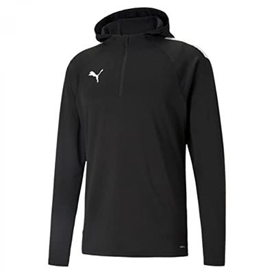 PUMA TeamLIGA Fleece Trainingstrui 1/4-Zip Zwart Wit PUMA TeamLIGA Fleece Trainingstrui 1/4-Zip Zwart Wit
