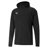 PUMA TeamLIGA Fleece Trainingstrui 1/4-Zip Zwart Wit - thumbnail