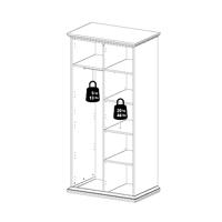 Kledingkast Amber - antraciet - 201x96x61 cm - thumbnail