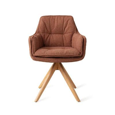Jesper Home Eetkamerstoel 'Akune' Draaibaar, Revolve Oak Natural, kleur Acajou